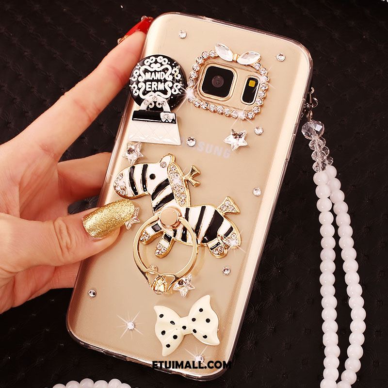 Etui Samsung Galaxy S7 Wspornik Mały Pawie Rhinestone Czerwony Futerał Sprzedam