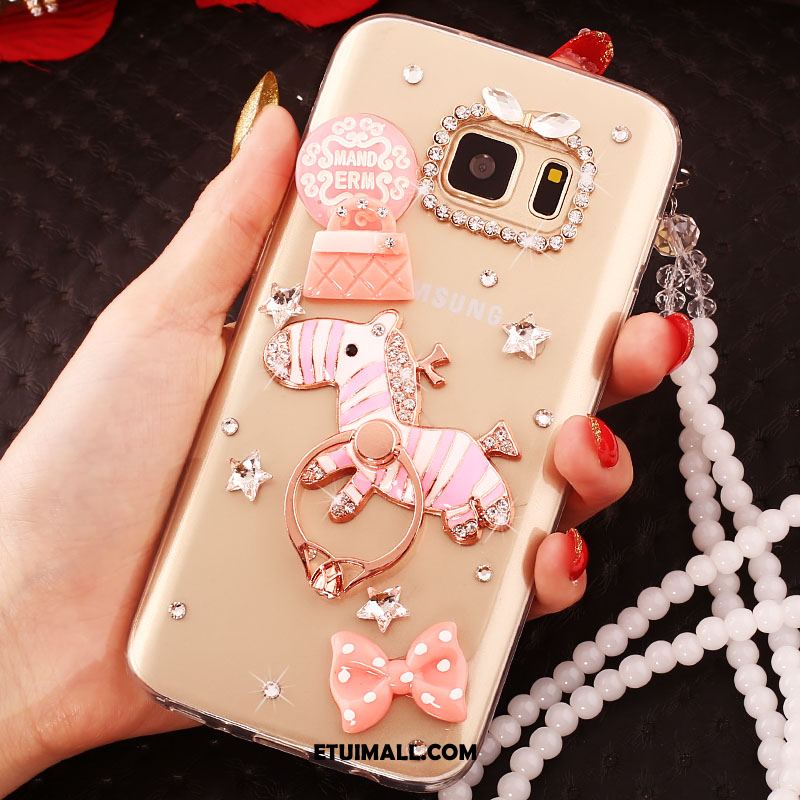 Etui Samsung Galaxy S7 Wspornik Mały Pawie Rhinestone Czerwony Futerał Sprzedam