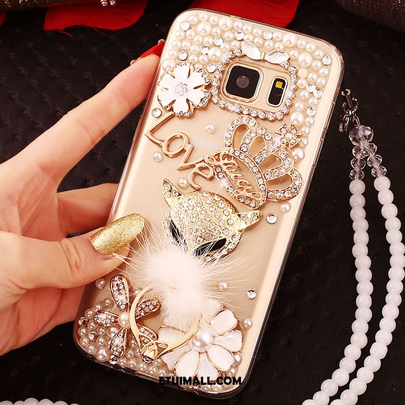 Etui Samsung Galaxy S7 Wspornik Mały Pawie Rhinestone Czerwony Futerał Sprzedam