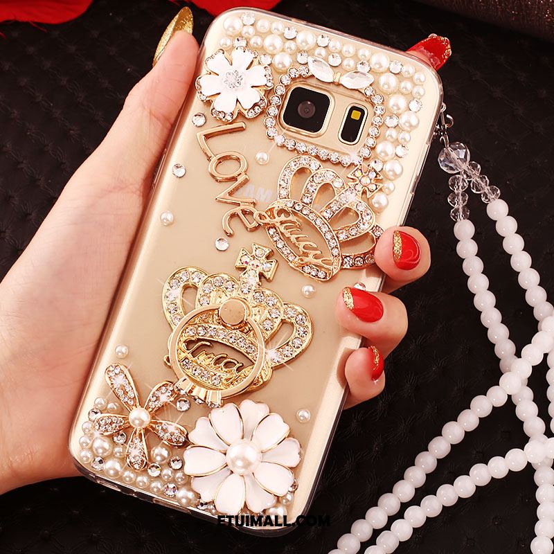 Etui Samsung Galaxy S7 Wspornik Mały Pawie Rhinestone Czerwony Futerał Sprzedam