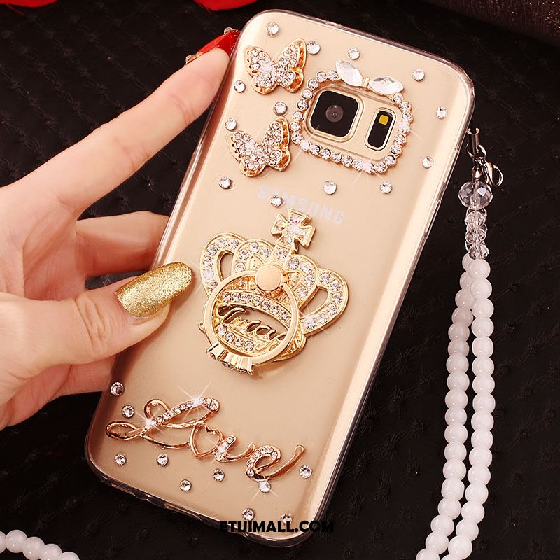 Etui Samsung Galaxy S7 Wspornik Mały Pawie Rhinestone Czerwony Futerał Sprzedam