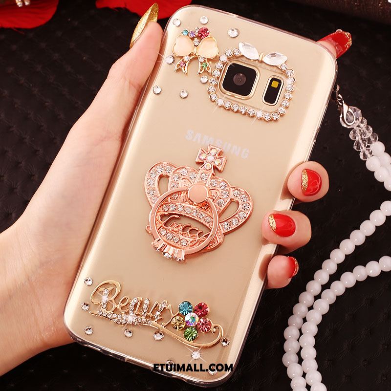 Etui Samsung Galaxy S7 Wspornik Mały Pawie Rhinestone Czerwony Futerał Sprzedam