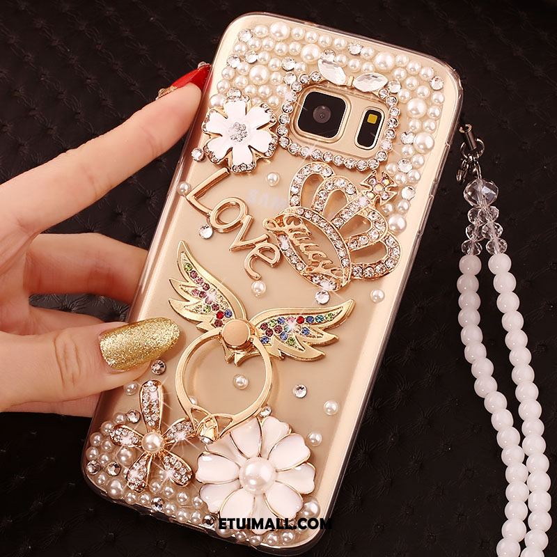 Etui Samsung Galaxy S7 Wspornik Mały Pawie Rhinestone Czerwony Futerał Sprzedam