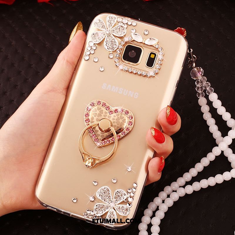 Etui Samsung Galaxy S7 Wspornik Mały Pawie Rhinestone Czerwony Futerał Sprzedam