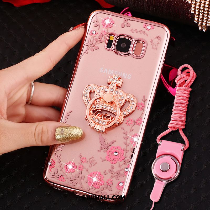 Etui Samsung Galaxy S8 Rhinestone Złoto Niebieski Ochraniacz Pawie Futerał Sklep