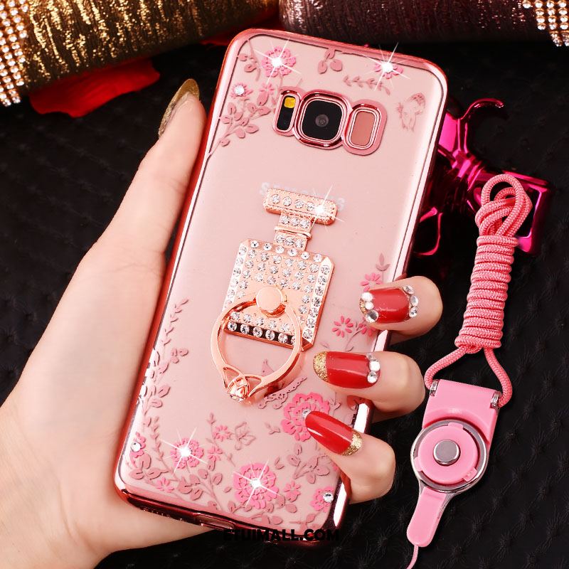 Etui Samsung Galaxy S8 Rhinestone Złoto Niebieski Ochraniacz Pawie Futerał Sklep