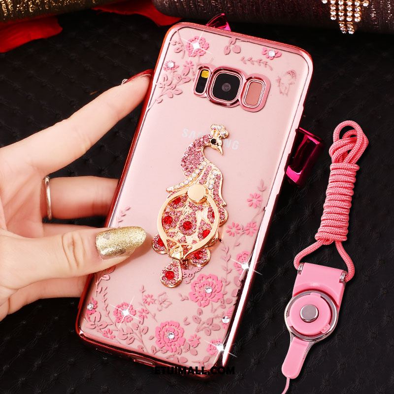 Etui Samsung Galaxy S8 Rhinestone Złoto Niebieski Ochraniacz Pawie Futerał Sklep