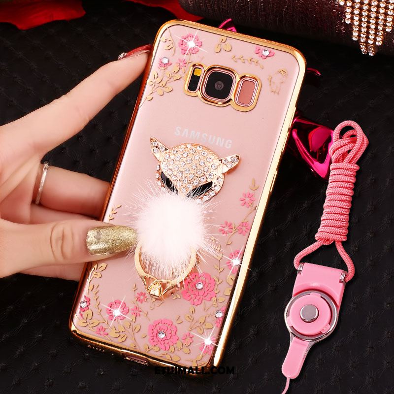 Etui Samsung Galaxy S8 Rhinestone Złoto Niebieski Ochraniacz Pawie Futerał Sklep