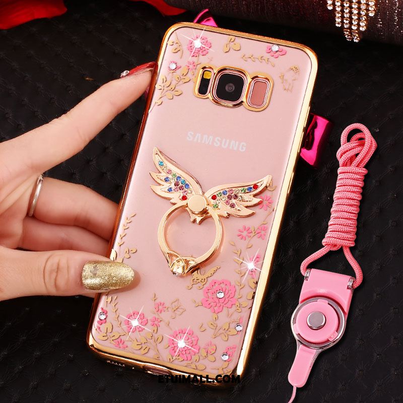 Etui Samsung Galaxy S8 Rhinestone Złoto Niebieski Ochraniacz Pawie Futerał Sklep