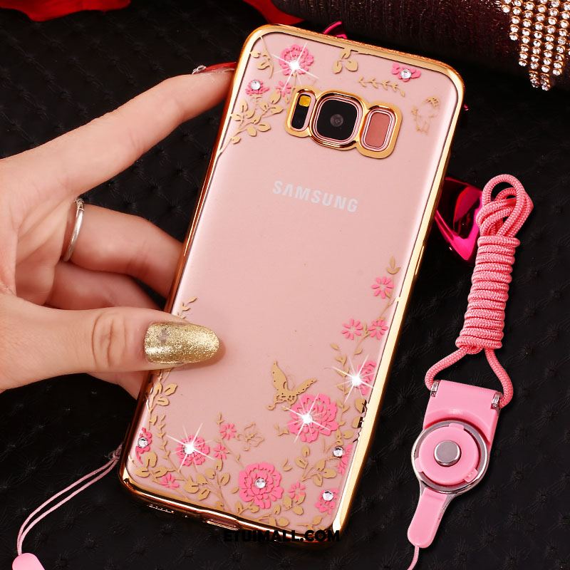 Etui Samsung Galaxy S8 Rhinestone Złoto Niebieski Ochraniacz Pawie Futerał Sklep