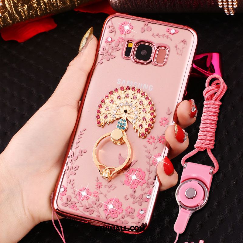 Etui Samsung Galaxy S8 Rhinestone Złoto Niebieski Ochraniacz Pawie Futerał Sklep