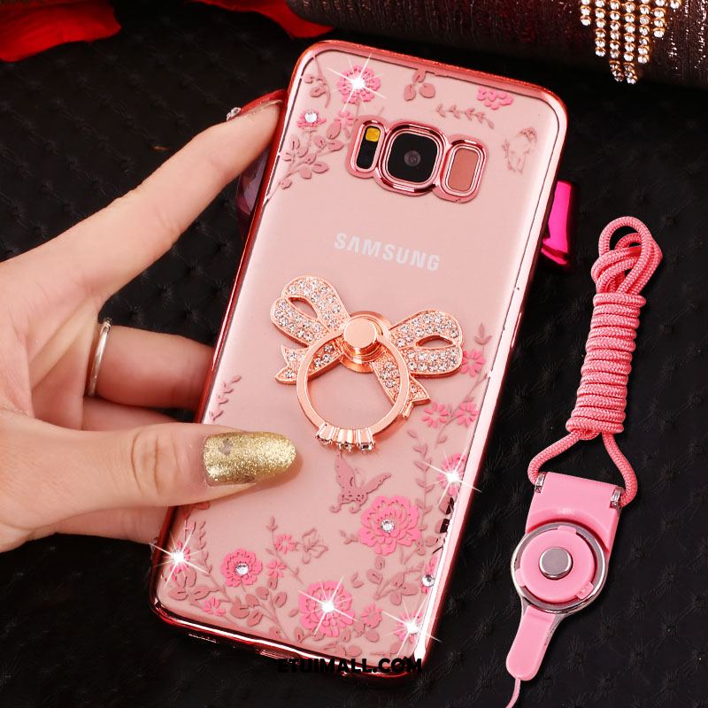 Etui Samsung Galaxy S8 Rhinestone Złoto Niebieski Ochraniacz Pawie Futerał Sklep