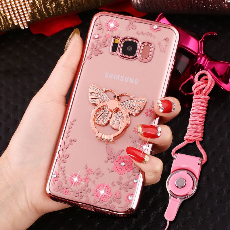 Etui Samsung Galaxy S8 Rhinestone Złoto Niebieski Ochraniacz Pawie Futerał Sklep