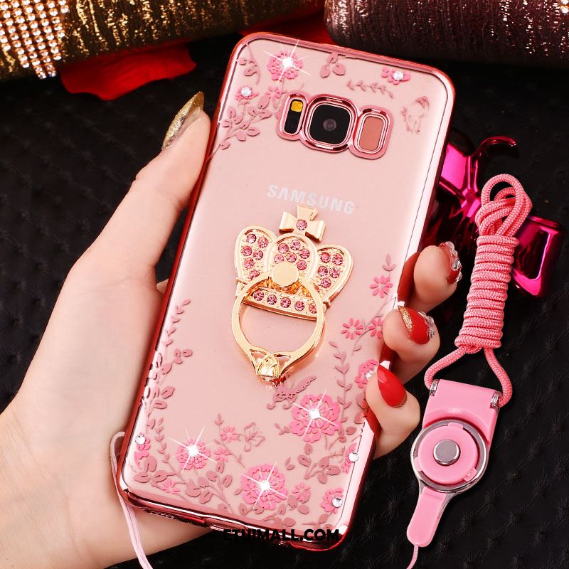 Etui Samsung Galaxy S8 Rhinestone Złoto Niebieski Ochraniacz Pawie Futerał Sklep