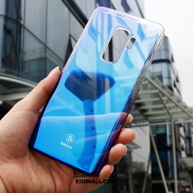 Etui Samsung Galaxy S9+ Moda Telefon Komórkowy Cienkie Niebieski Trudno Futerał Tanie