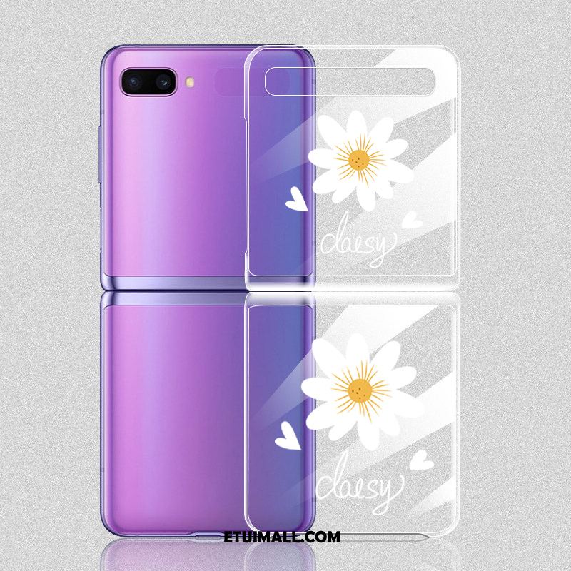 Etui Samsung Z Flip Moda Przezroczysty Czerwony Netto Ochraniacz Trudno Futerał Online