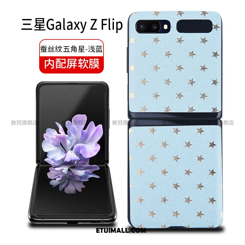 Etui Samsung Z Flip Ochraniacz Czarny Szkło Hartowane Gwiazda Skórzany Futerał Obudowa Tanie