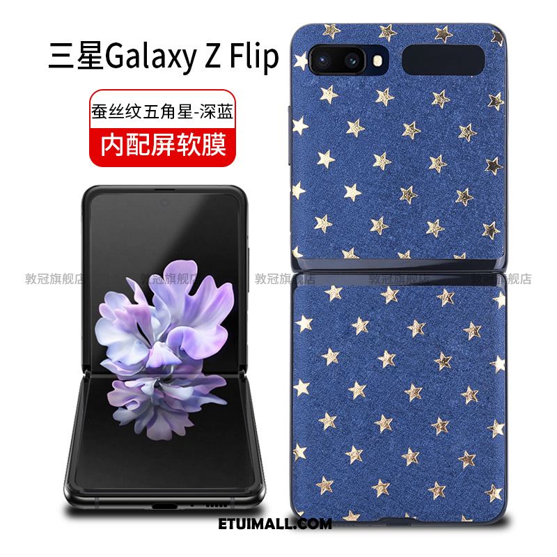 Etui Samsung Z Flip Ochraniacz Czarny Szkło Hartowane Gwiazda Skórzany Futerał Obudowa Tanie