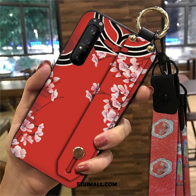 Etui Sony Xperia 1 Ii Miękki Wspornik Vintage Pałac Czerwony Pokrowce Tanie