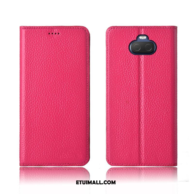 Etui Sony Xperia 10 All Inclusive Silikonowe Litchi Czarny Nubuku Futerał Kup