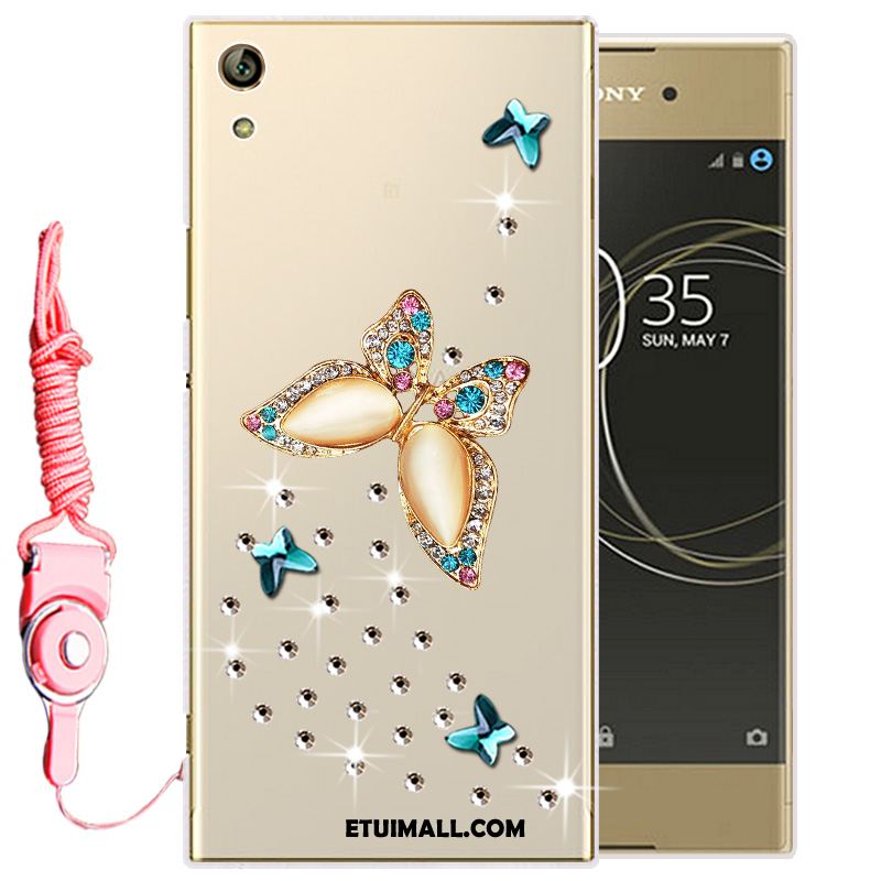 Etui Sony Xperia L1 Miękki Silikonowe Biały Telefon Komórkowy Rhinestone Pokrowce Tanie