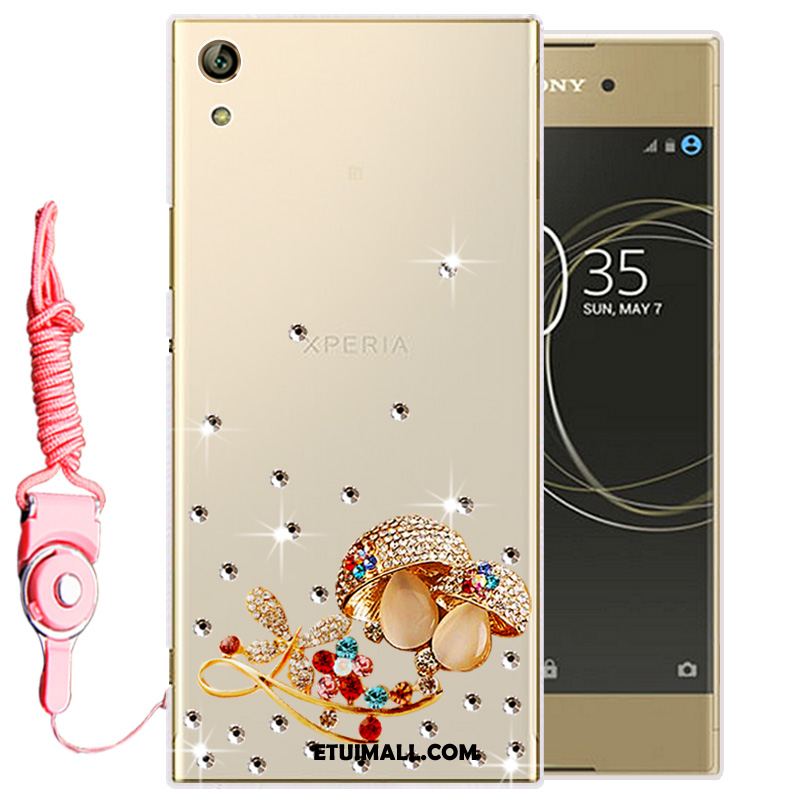 Etui Sony Xperia L1 Miękki Silikonowe Biały Telefon Komórkowy Rhinestone Pokrowce Tanie