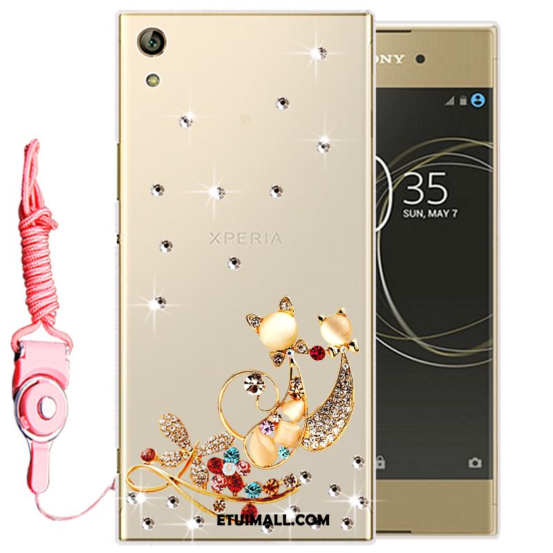 Etui Sony Xperia L1 Miękki Silikonowe Biały Telefon Komórkowy Rhinestone Pokrowce Tanie