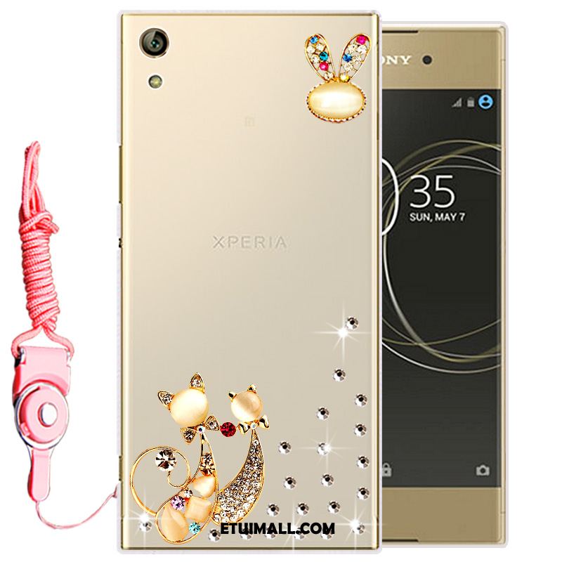 Etui Sony Xperia L1 Miękki Silikonowe Biały Telefon Komórkowy Rhinestone Pokrowce Tanie