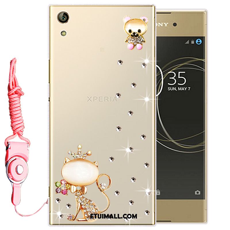 Etui Sony Xperia L1 Miękki Silikonowe Biały Telefon Komórkowy Rhinestone Pokrowce Tanie