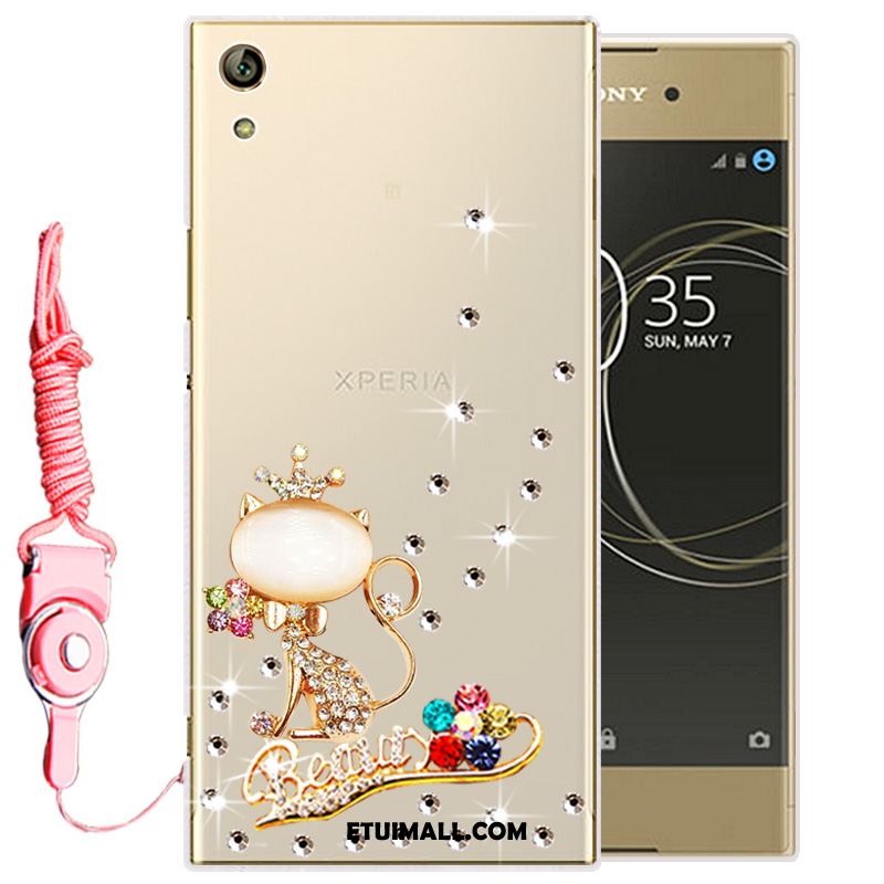 Etui Sony Xperia L1 Miękki Silikonowe Biały Telefon Komórkowy Rhinestone Pokrowce Tanie