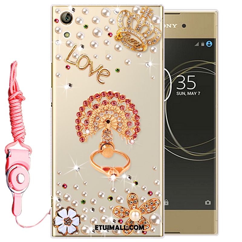 Etui Sony Xperia L1 Miękki Silikonowe Biały Telefon Komórkowy Rhinestone Pokrowce Tanie