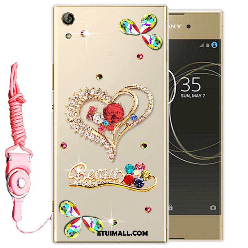 Etui Sony Xperia L1 Miękki Silikonowe Biały Telefon Komórkowy Rhinestone Pokrowce Tanie