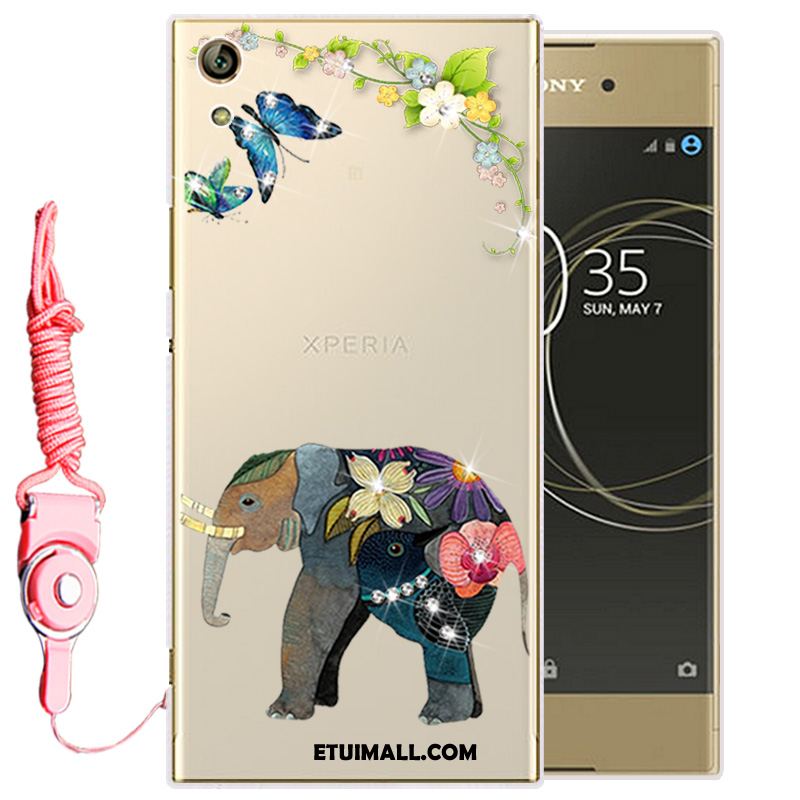 Etui Sony Xperia L1 Miękki Silikonowe Biały Telefon Komórkowy Rhinestone Pokrowce Tanie