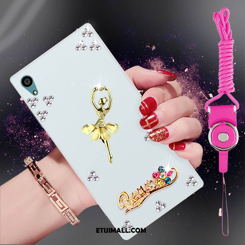 Etui Sony Xperia Xa Miękki Tendencja Wiszące Ozdoby Rhinestone Biały Pokrowce Kupię