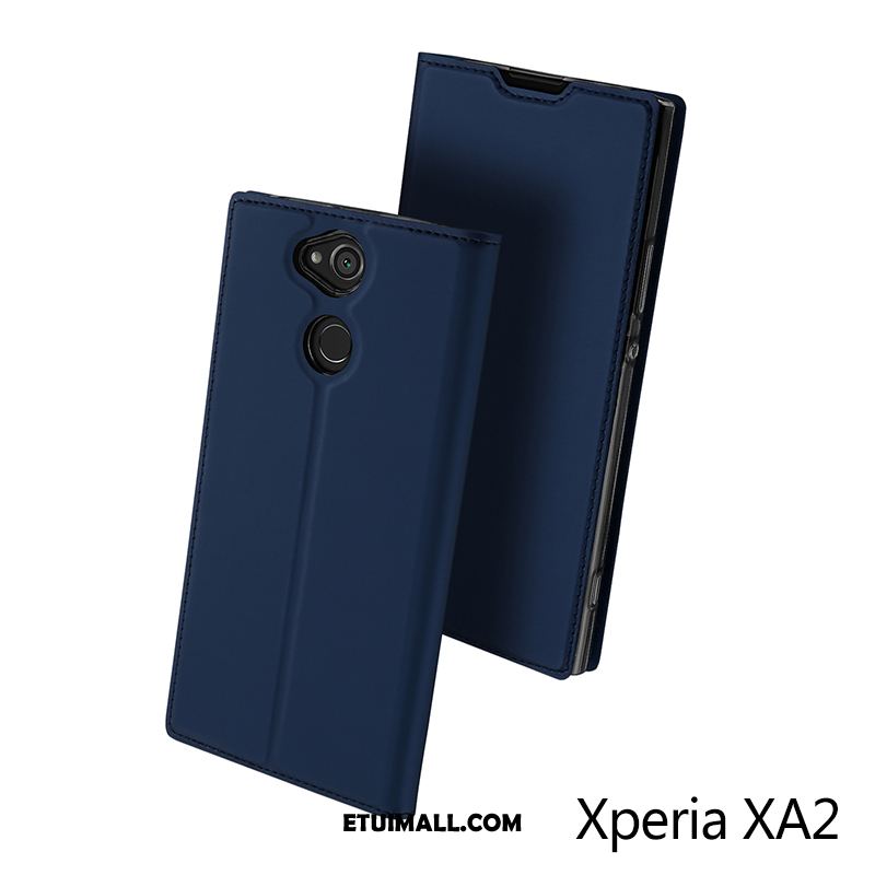 Etui Sony Xperia Xa2 Telefon Komórkowy Tendencja Karta Skórzany Futerał Czarny Obudowa Tanie