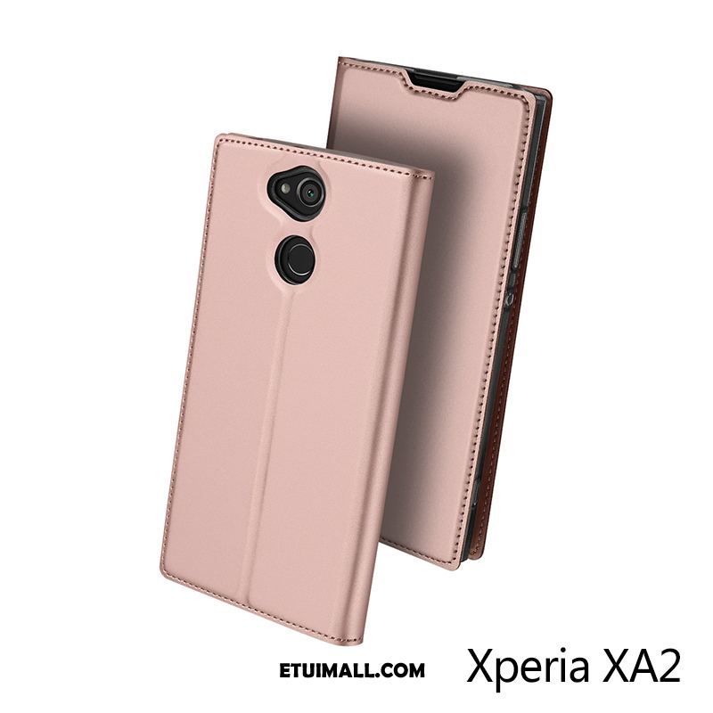 Etui Sony Xperia Xa2 Telefon Komórkowy Tendencja Karta Skórzany Futerał Czarny Obudowa Tanie