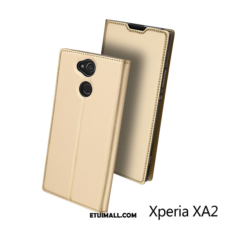 Etui Sony Xperia Xa2 Telefon Komórkowy Tendencja Karta Skórzany Futerał Czarny Obudowa Tanie