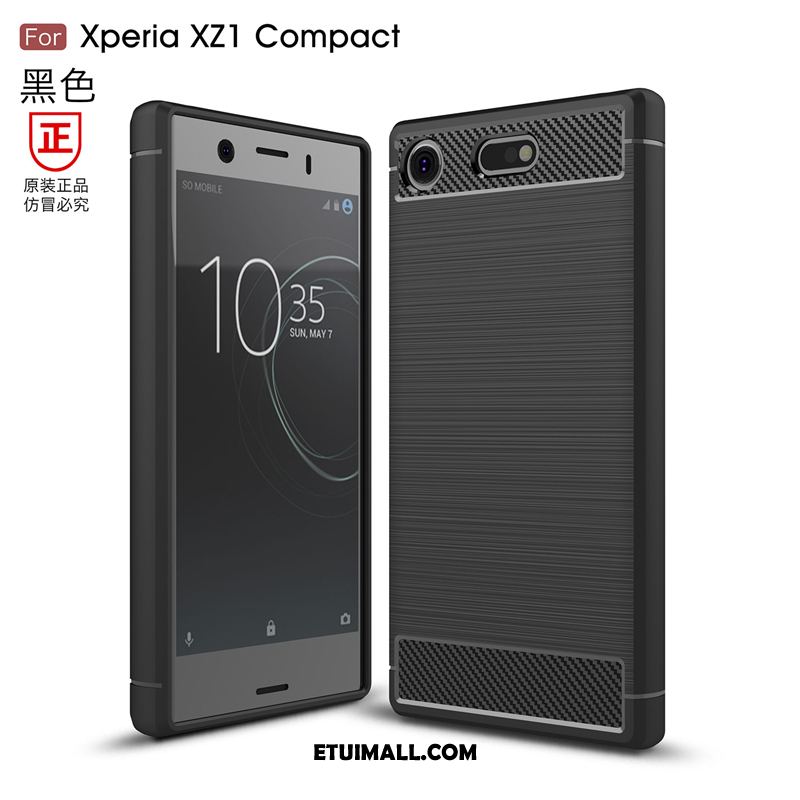 Etui Sony Xperia Xz1 Compact All Inclusive Czarny Miękki Jedwab Anti-fall Obudowa Sklep