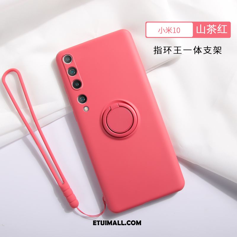 Etui Xiaomi Mi 10 Cienkie Silikonowe Telefon Komórkowy Ring Nubuku Pokrowce Online