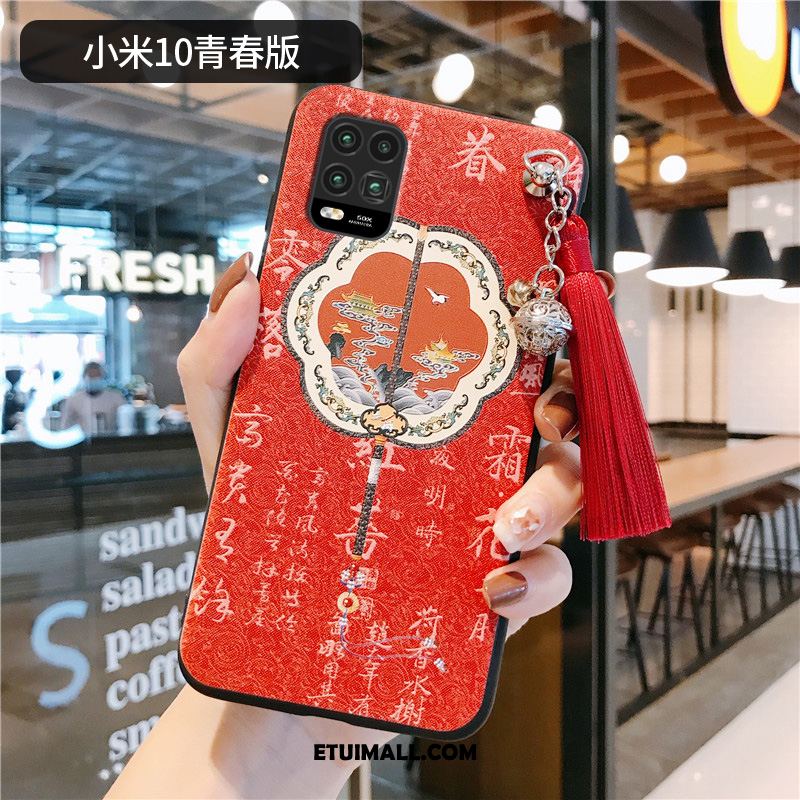 Etui Xiaomi Mi 10 Lite Czerwony Vintage Mały Z Frędzlami Osobowość Futerał Kup