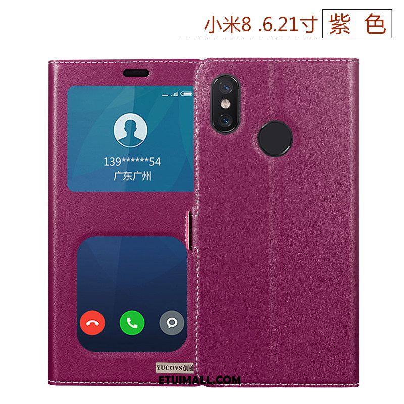 Etui Xiaomi Mi 8 Biznes Mały Anti-fall All Inclusive Prawdziwa Skóra Obudowa Kup