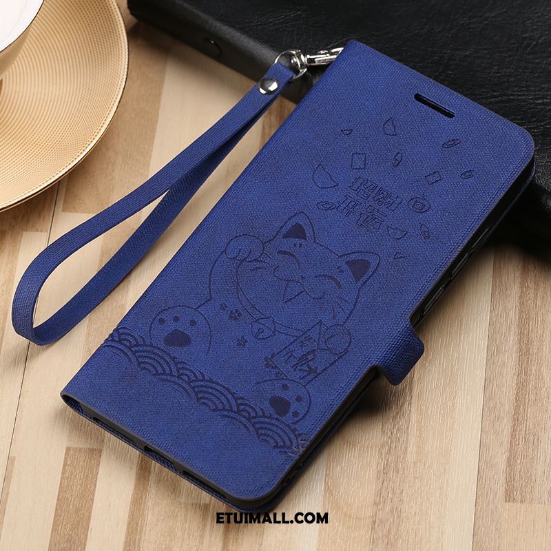 Etui Xiaomi Mi 8 Ciemno Niebieski Ochraniacz Anti-fall Modna Marka Vintage Futerał Tanie