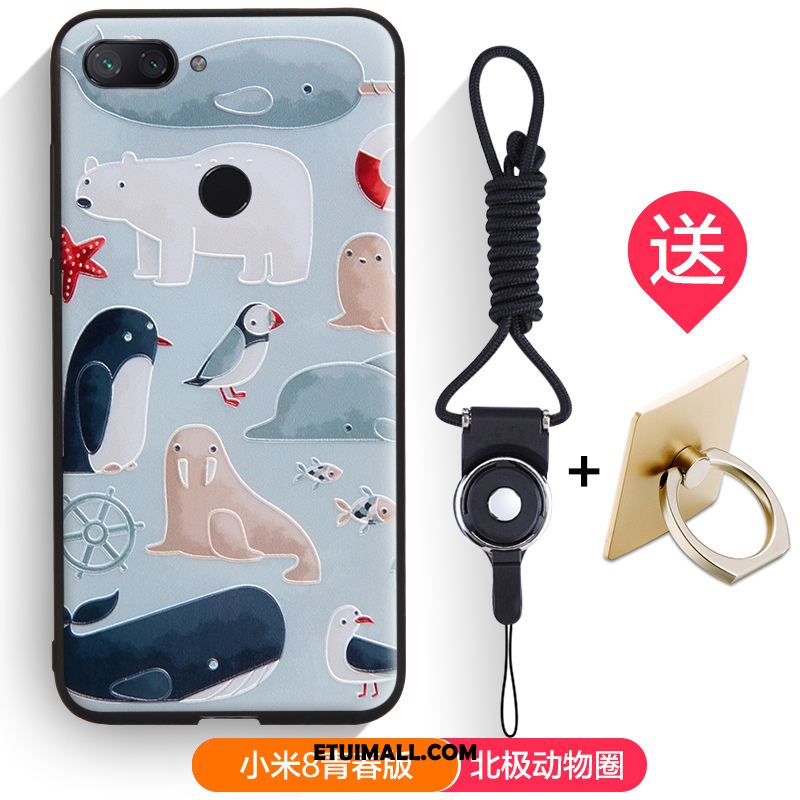 Etui Xiaomi Mi 8 Lite Kreatywne Tendencja Silikonowe Anti-fall Telefon Komórkowy Obudowa Tanie