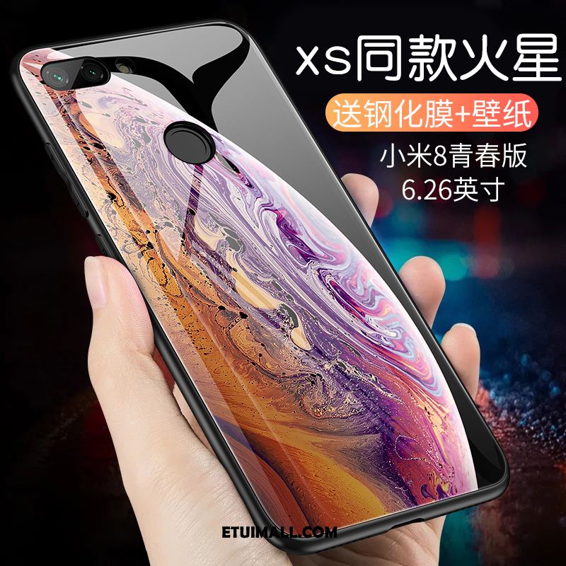 Etui Xiaomi Mi 8 Lite Modna Marka Młodzież Silikonowe Kreatywne Ciemno Niebieski Obudowa Oferta