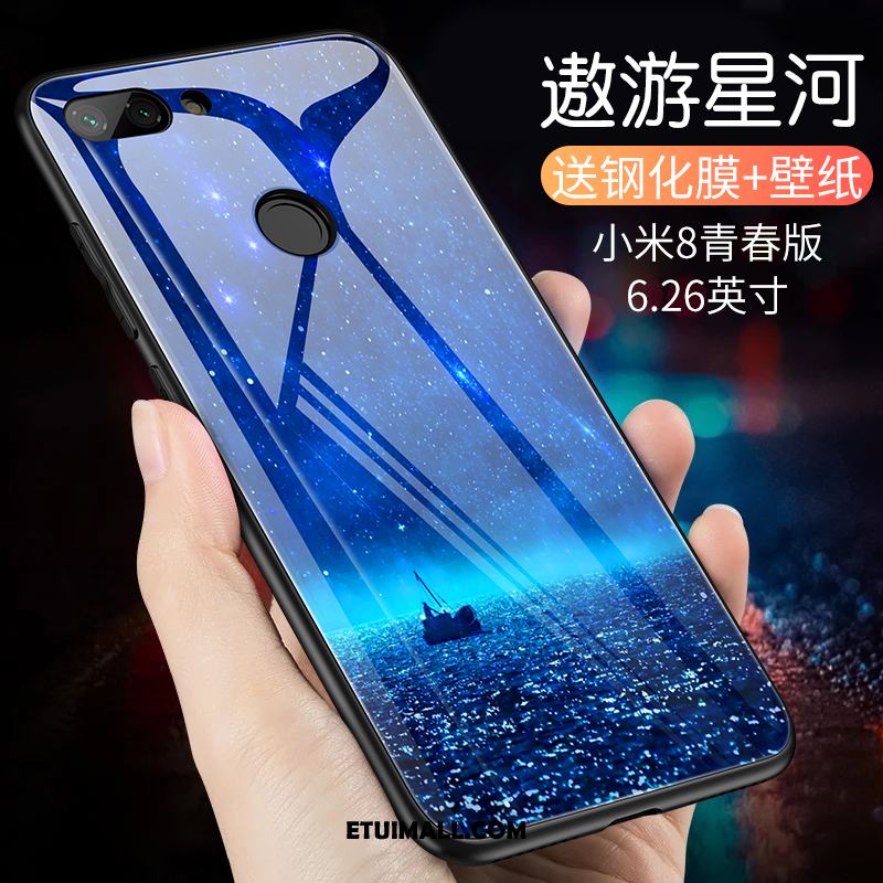 Etui Xiaomi Mi 8 Lite Modna Marka Młodzież Silikonowe Kreatywne Ciemno Niebieski Obudowa Oferta