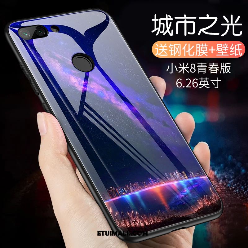 Etui Xiaomi Mi 8 Lite Modna Marka Młodzież Silikonowe Kreatywne Ciemno Niebieski Obudowa Oferta