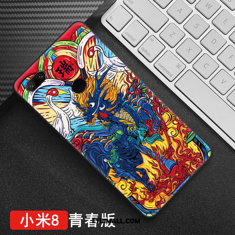 Etui Xiaomi Mi 8 Lite Młodzież All Inclusive Telefon Komórkowy Relief Chiński Styl Pokrowce Sklep