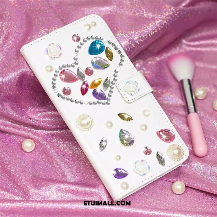 Etui Xiaomi Mi 8 Lite Ochraniacz Biały Rhinestone Klapa Miękki Obudowa Sprzedam