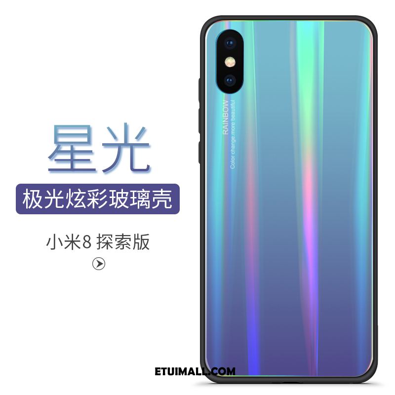 Etui Xiaomi Mi 8 Pro All Inclusive Wzór Szkło Niebieski Mały Futerał Sprzedam