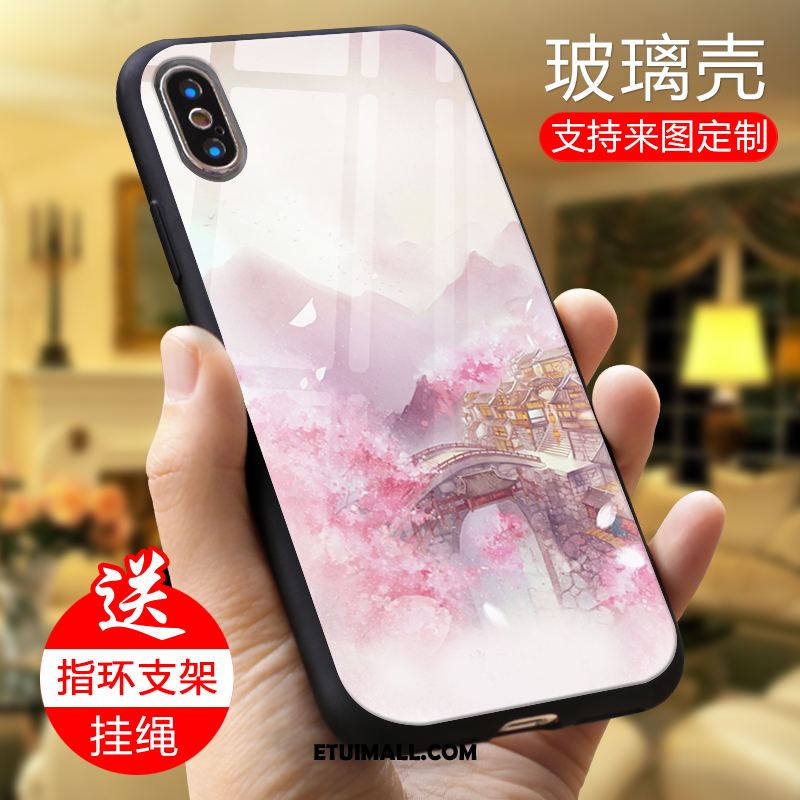 Etui Xiaomi Mi 8 Pro Lustro Telefon Komórkowy Sceneria Wzór Szkło Hartowane Pokrowce Tanie